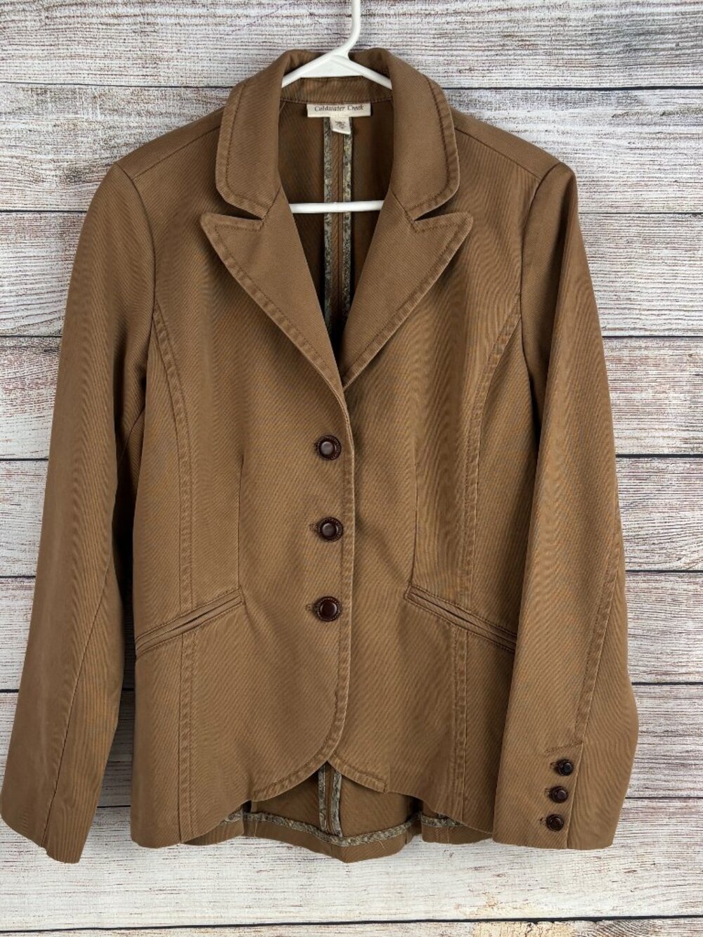 Vintage Coldwater Creek Twill Riding Jacket Shaped Equestrian Style 10